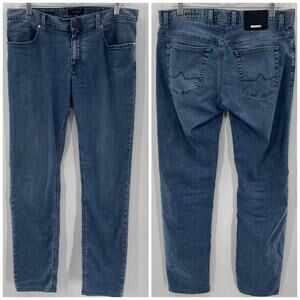 ALBERTO Luxury Pipe Regular Fit Coolmax Lightweight Jeans Size 32 Preppy Casual